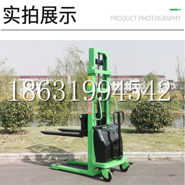莎车县电动叉车堆高车液压铲车电瓶1吨2吨站驾步行式小型全自动叉车